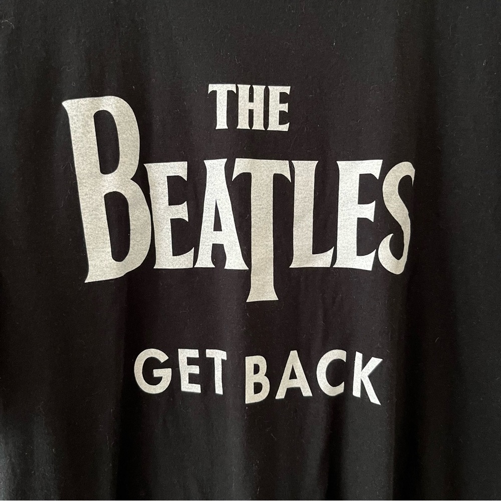 The Beatles Get Back Black T-Shirt, 100% Cotton, Beatles Band Liverpool shirt - Picture 2 of 7